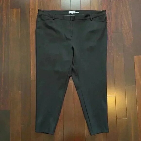 Calvin Klein Ankle Cropped Pants Black Cigarette Trousers Size 20W - Picture 16 of 16